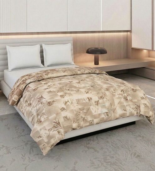 Brown 100% COTTON Solid 105 GSM King Bed Comforter