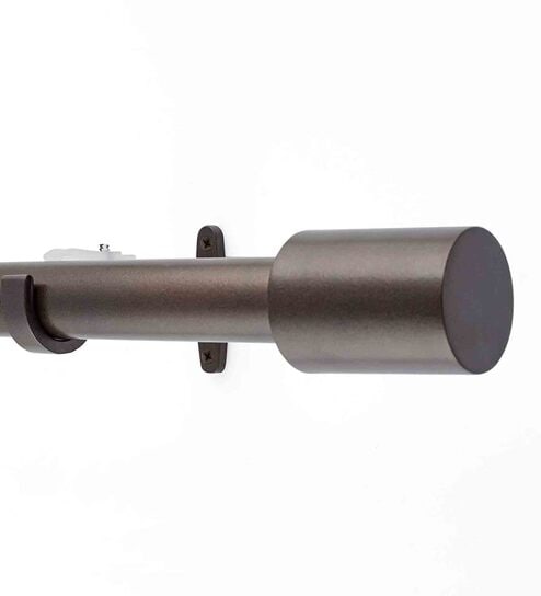 Brown 36 Inch expandable to 66 Inch Iron Curtain Rod with Bracket by Deco Window