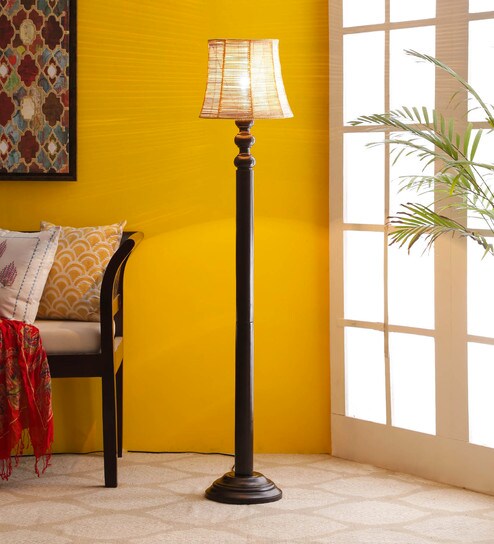 Buy Brown Bamboo Floor Lamp By New Era Online Mid Century Floor