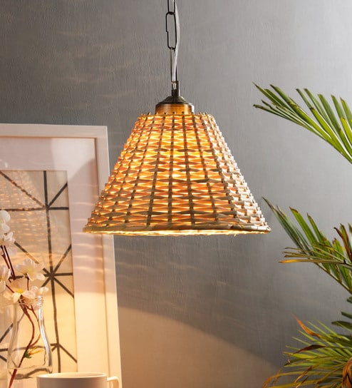 Brown Bamboo Single Hanging Lights