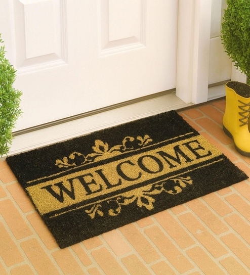 luxe home international Brown Coir 27x17 Inches Anti Skid Door Mat-picture-29