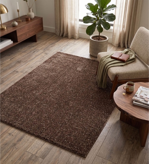 Brown Cosmos Microfiber Backing 3X5 Ft Carpet-image-30