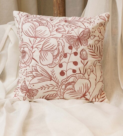 Brown Cotton Blend Nature 18x18 inches Cushion Covers