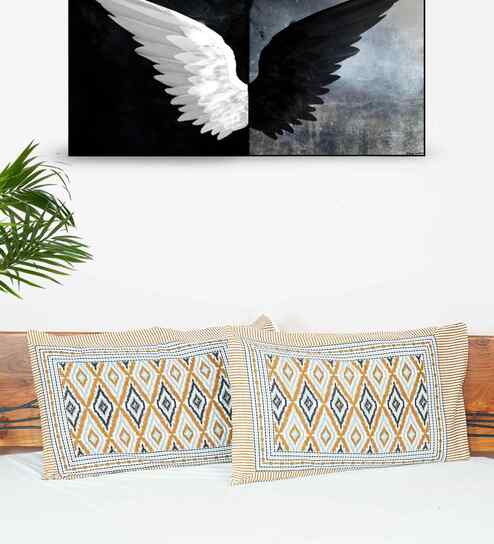 Brown Cotton Premium Quality 210 TC (18*28 Inches) Pillow Covers Set