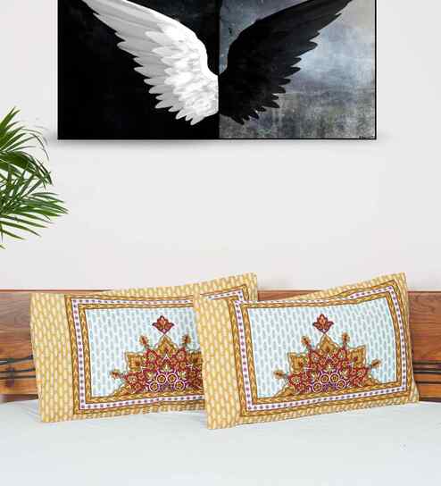 Brown Cotton Premium Quality 210 TC (18*28 Inches) Pillow Covers Set