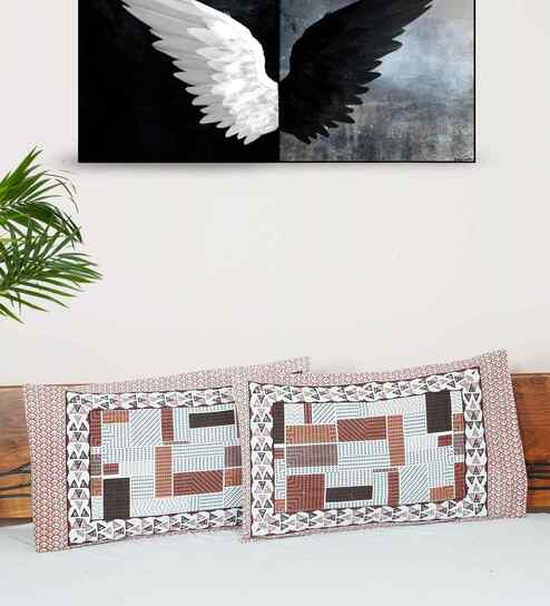 Brown Cotton Premium Quality 210 TC (18*28 Inches) Pillow Covers Set