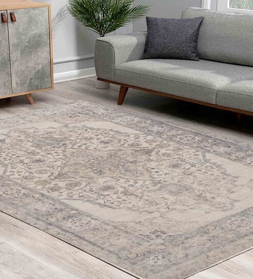 Brown Cotton 4 ft X 6 ft Hand Woven Dhurrie