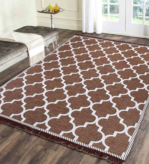 Brown and Grey Flatweave Chenille Rug - 3'6 x 5'6 – abc carpet