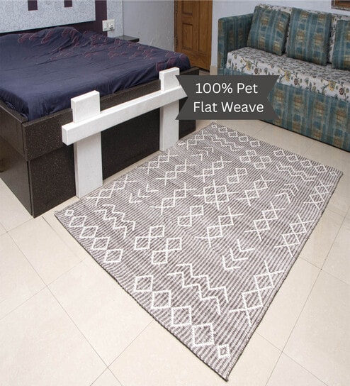 Brown Geometrical Pet 6X5 Feet Hand Tufted Carpet-image-8