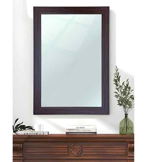Brown Glass Bathroom Wall Mirror