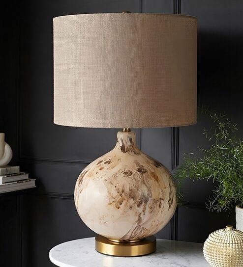 Brown Glass The Gilded Swirl glass lamp