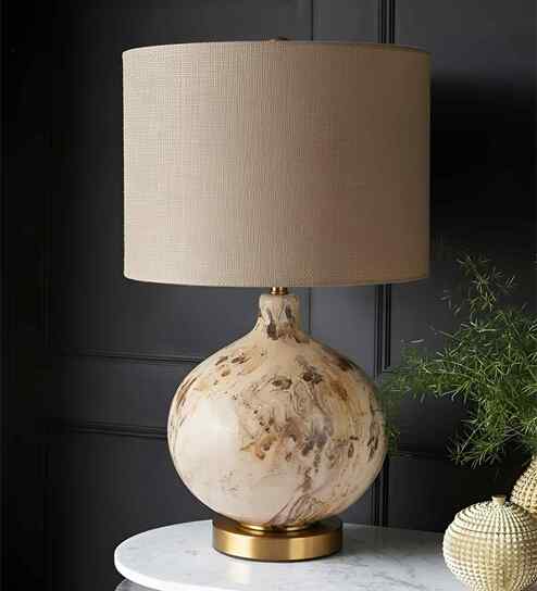 Brown Glass The Gilded Swirl glass lamp