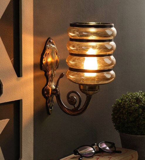 Madison Brown Glass Wall Sconces by Foziq