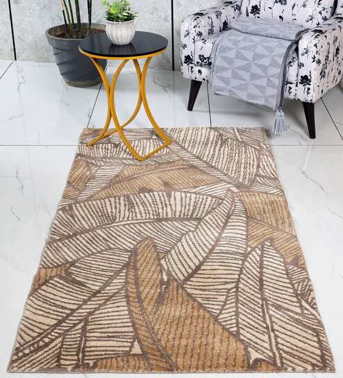 Brown Kera Modern Pile 4X6 Ft Carpet