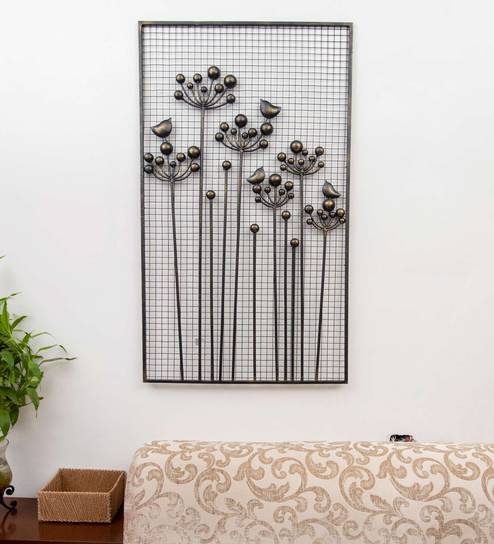 Buy Brown Metal Dew Drop Wall Decor By Malhar Online Floral