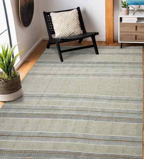 Brown Modern Cotton 2x3 Feet Handmade  Dhurrie