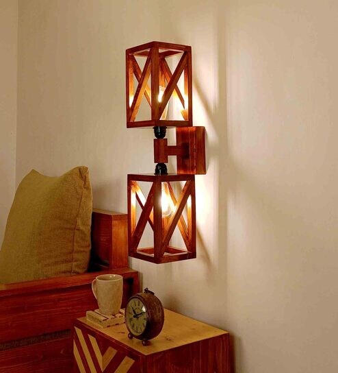 symplify Symmetric Wooden Novelty Wall Light (Natural Wood)-picture-30
