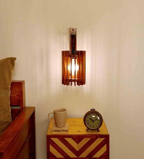 Ventus Wooden Novelty Wall Light (Natural Wood)