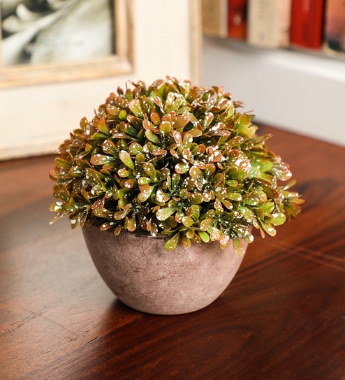 Plastic Brown Bonsai With Pot Artificial Plants