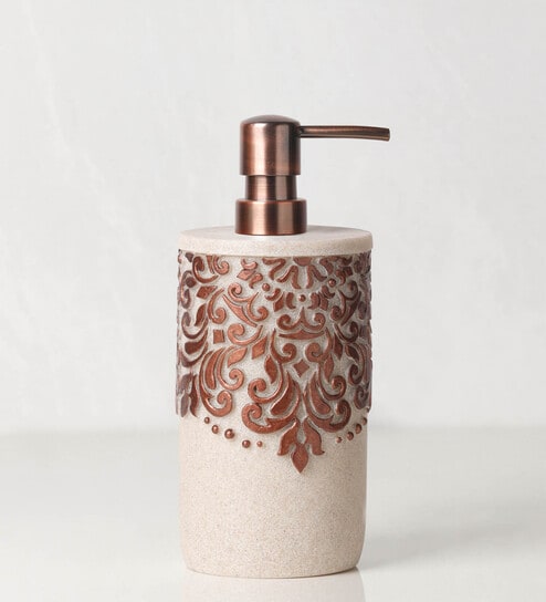Polyresin Brown Soap Dispenser 380 ml