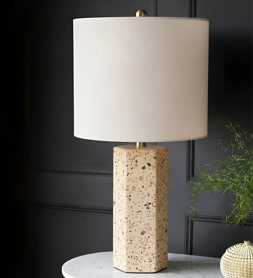 Brown Stone Terrazzo Gold Grandeur Table Lamp