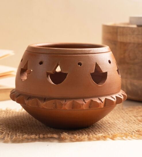 Brown Terracotta Handcrafted Diya