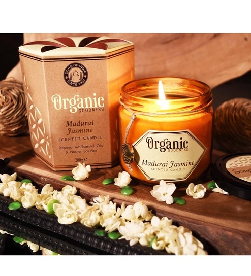 Madurai Jasmine Organic Scented Candle by Song of India