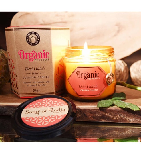 Desi Gulab - Rose Organicscented Candle by Song of India