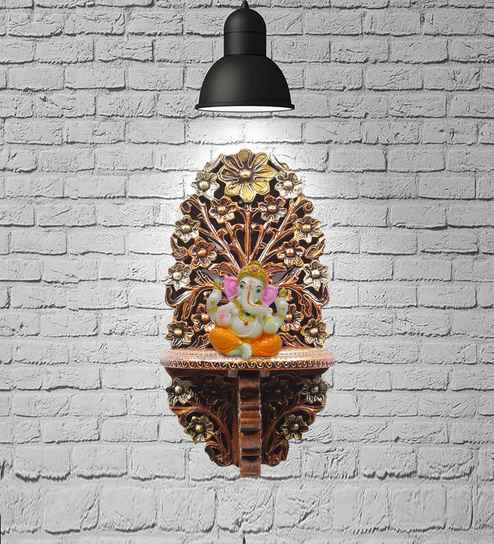 Buy Brown Solid Wood Pooja Mandir By Aarsun Woods Online Pooja