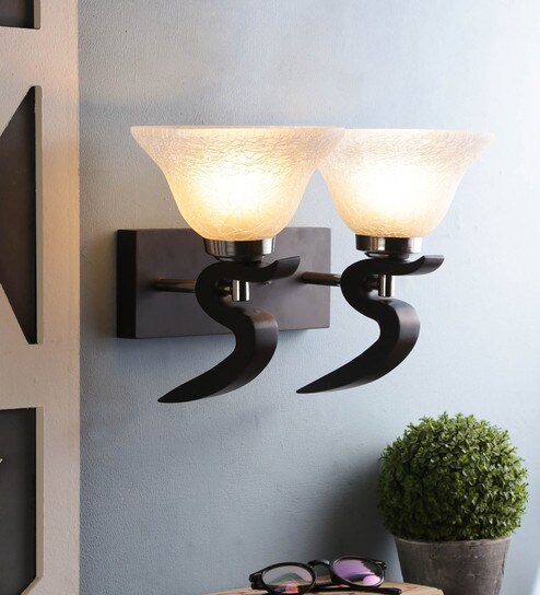 Brown Wood Wall Light