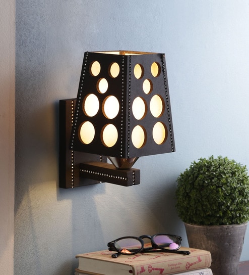 Brown Wood Wall Light