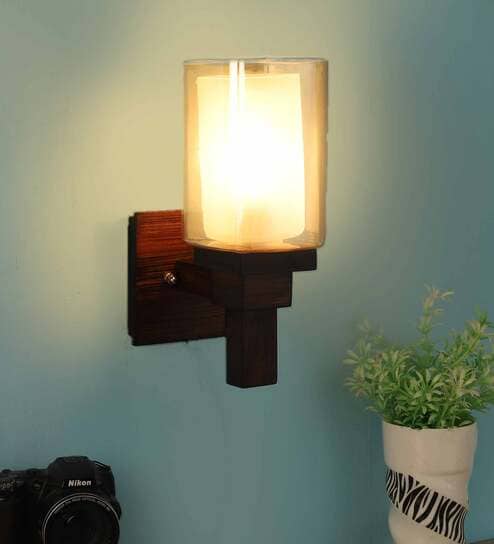 Brown Wood Wall Lights
