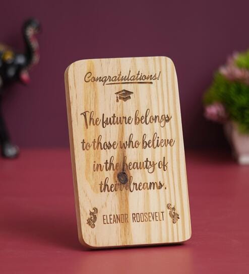 Congratulations Brown Engineered Wood Showpiece