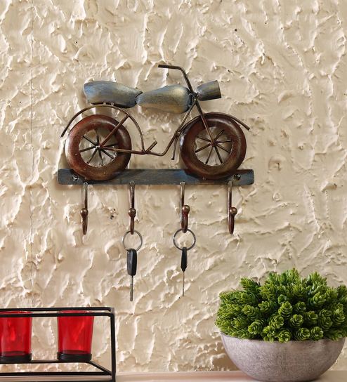 Buy Brown Iron Bike Hook Wall Decor By Vedas Online Colonial Key