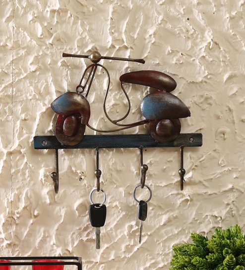 Buy Brown Iron Scooter Hook Wall Decor By Vedas Online Novelty