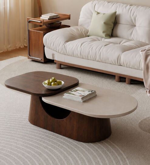 Bruno 2-Tier Center Table In Solid Wood Finish