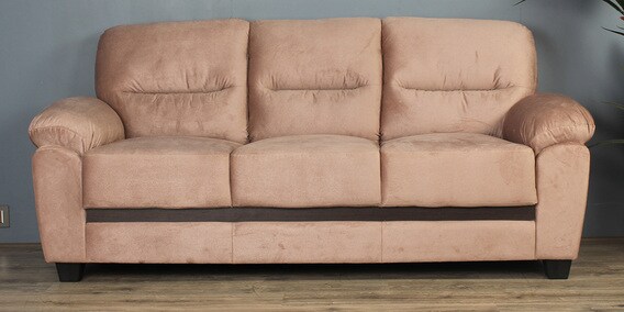Buy Brisbane Three Seater Sofa In Crepe Pink Colour By Furnitech