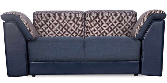 Buy Broadway Two Seater Sofa With Arm Rest In Ink Blue Finish By