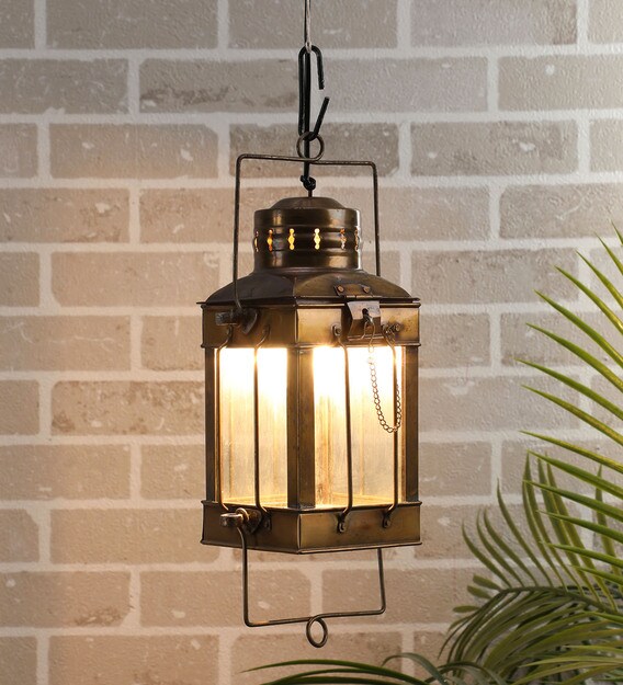 Buy Bronze Metal Outdoor Hanging Light by Tu Casa Online Outdoor