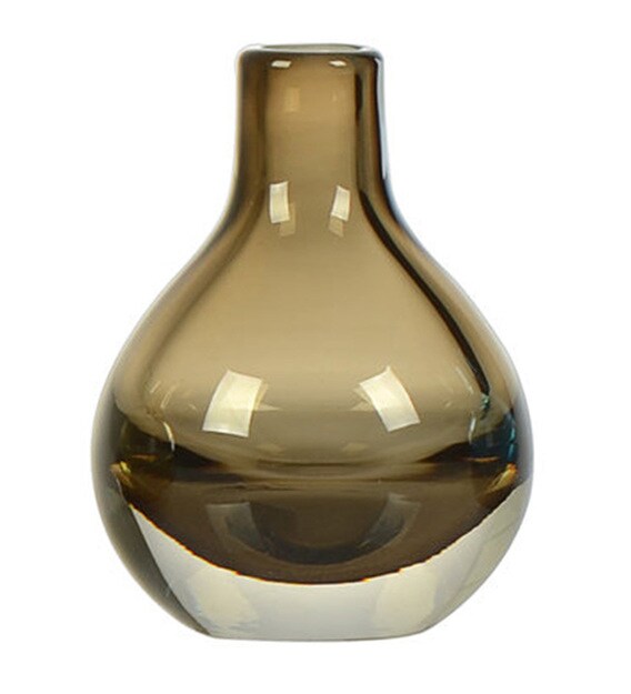 Buy Brown Hand Blown Art Solid Color Bud Glass Vase by Casamotion