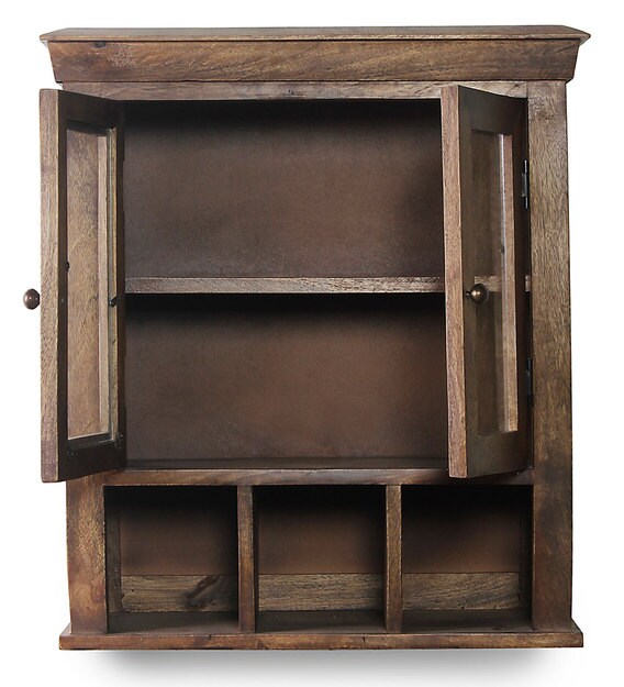 Buy Mango Wood Wall in Teak finish by Fabuliv Online Wall