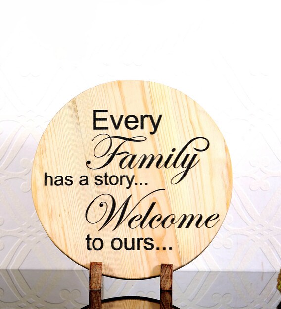 Buy Brown Wood Every Family Has A Story Decorative Plate By Posh N