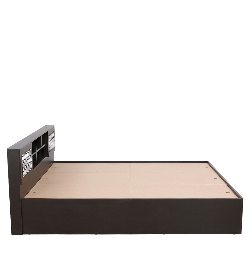 Buy Braco King Size Bed With Box Storage In Wenge Finish By Mintwud