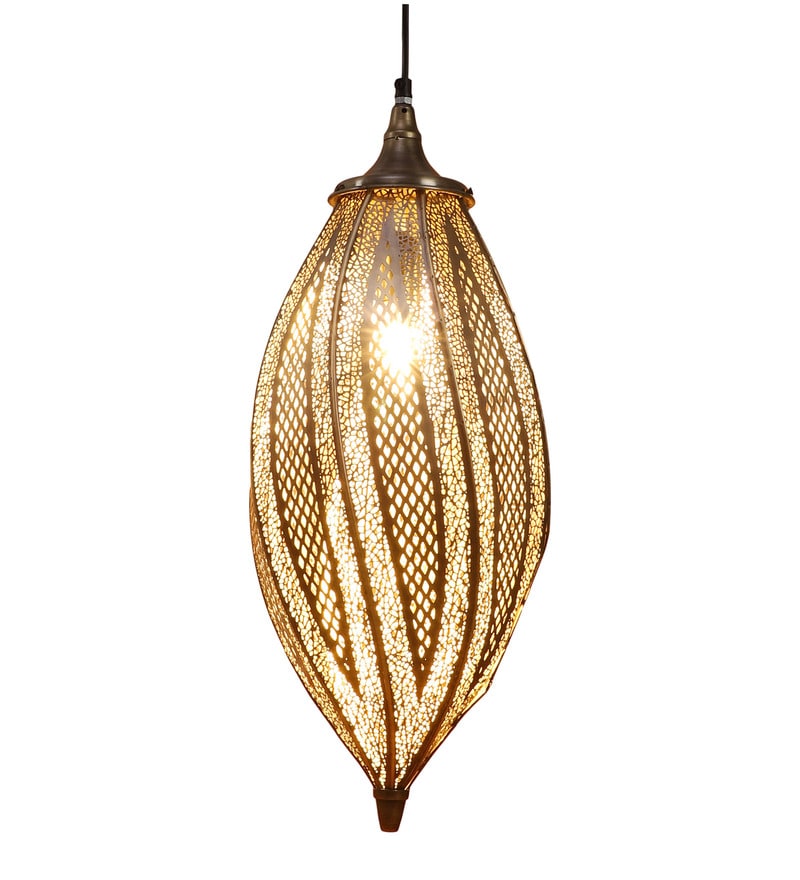 Buy Brass Antique Iron Single Hanging Light By Eliante By Jainsons Lights Online Novelty