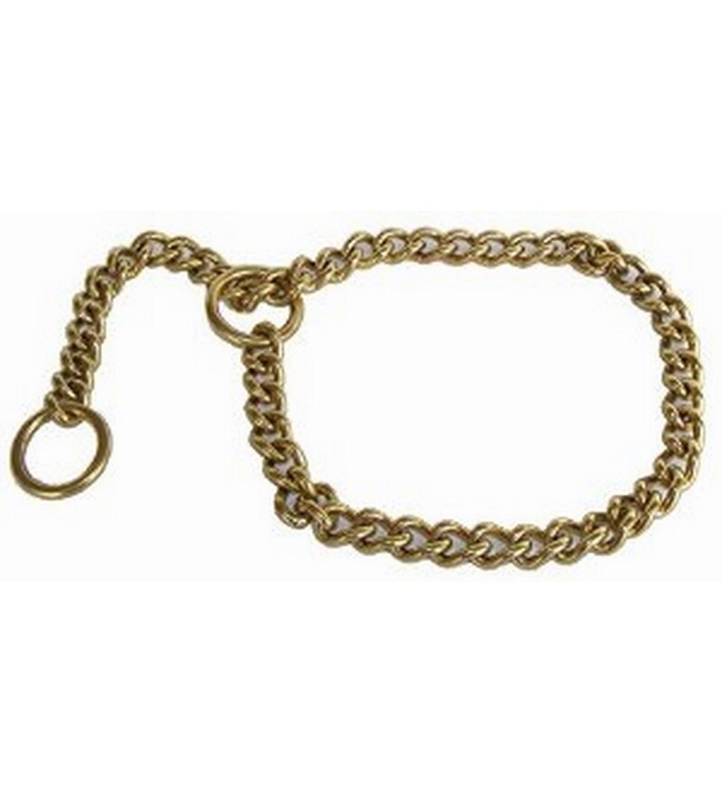Buy Brass Choke Chain For Dogs Medium Online Collars & Leashes