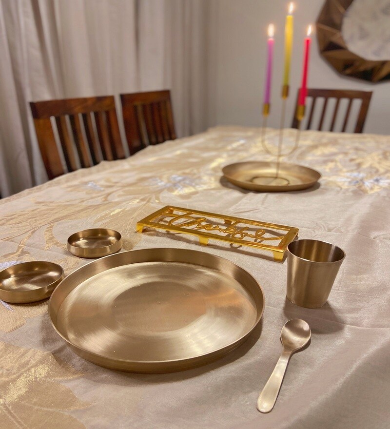 Buy Brass Dinner Set Plate By Abel House Online Dinner Plates