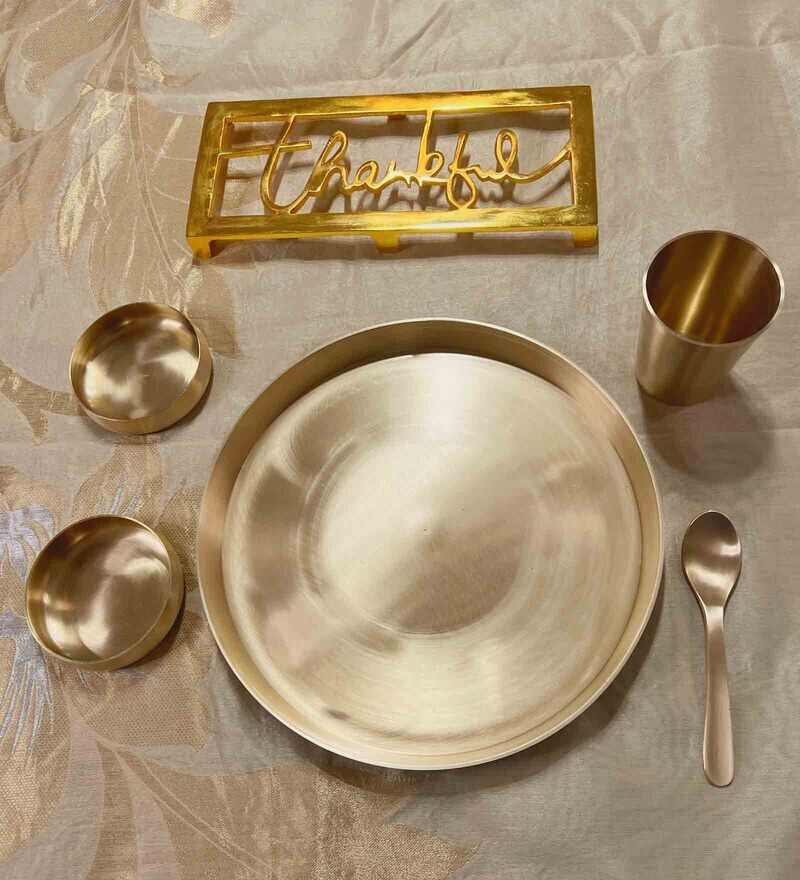 Buy Brass Dinner Set Plate By Abel House Online Dinner Plates