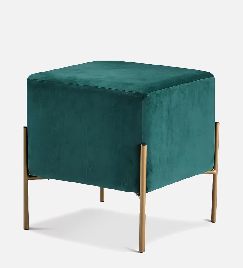 Buy BRICKS Stool in Green Colour by SMC Furniture Online Modern