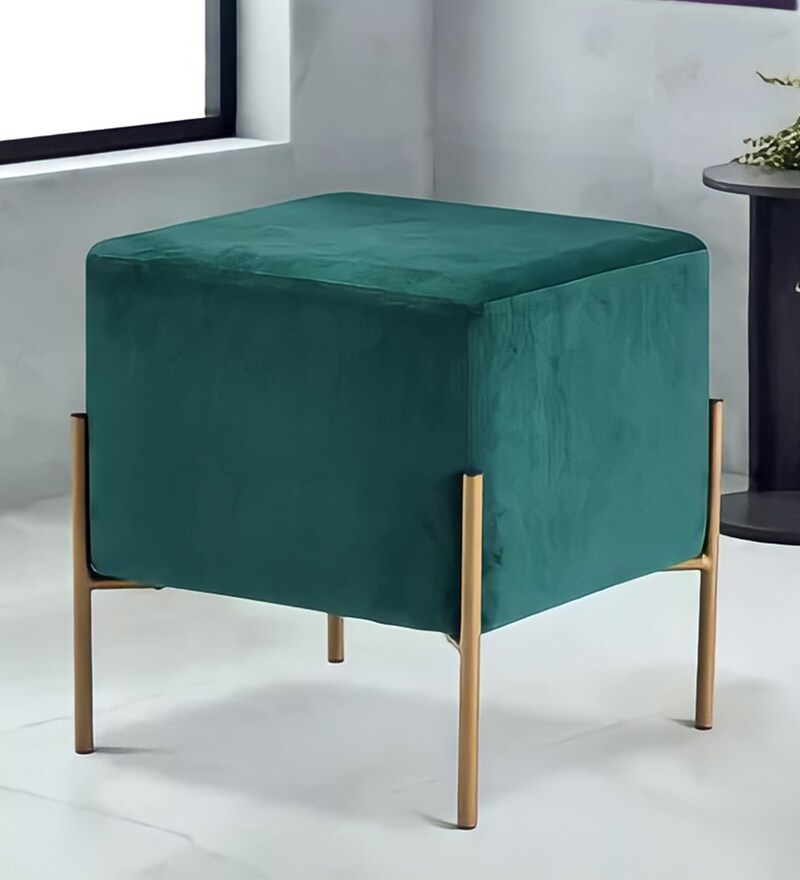 Buy BRICKS Stool in Green Colour by SMC Furniture Online Modern