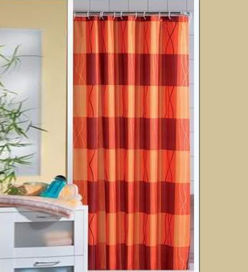 Buy Obsessions Bright Red N Orange Shower Curtain Online Shower
